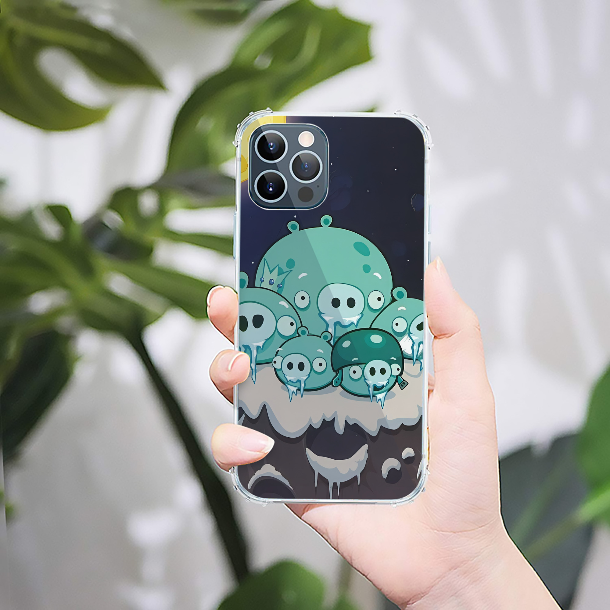 （画像用） Angry Birds アングリーバード 【iPhone 12シリーズ対応】透明スマホケース（クリアソフトケース）